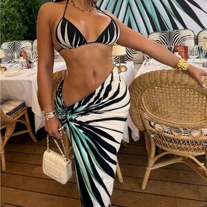 Roberto Cavalli Ray Of Sea Bikini top & Sarong